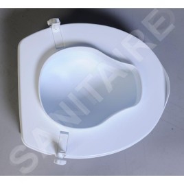 Sapho Abattants WC Ridder - Abattant WC surélevé 100 mm, sans barres d'appui, blanc A0071001