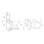 Sapho Kerasan Retro - WC combi cuvette 385x410x720 mm, évacuation par le bas, blanc 101201