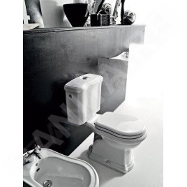 Sapho Kerasan Retro - WC combi cuvette 385x410x720 mm, évacuation par le bas, blanc 101201