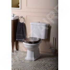 Sapho Kerasan Retro - WC combi cuvette 385x410x720 mm, évacuation par le bas, blanc 101201