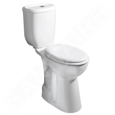Sapho Céramique - WC à poser pour PMR, évacuation par le bas, blanc BD301.410.00