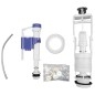 Sapho Accessoires - Kit de rinçage avec double bouton-poussoir, remplissage par le bas, chrome SSUV12
