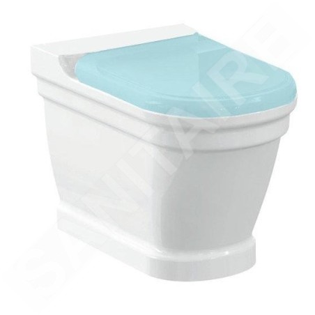 Sapho Antik - Cuvette de WC à poser,  sortie arrière/ inférieure, blanche AN360