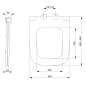 Sapho Garcia - Abattant WC Slim, SoftClose, blanc/chrome 100727