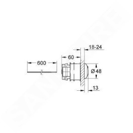 Grohe Accessoires - Commande pneumatique à bouton, chrome 38771000
