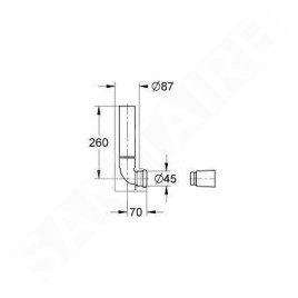 Grohe Accessoires - Tuyau de chasse d'eau encastré 43908000