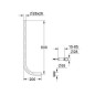 Grohe Accessoires - Tuyau de chasse d'eau, chrome 37107000 Grohe Accessoires - Tuyau de chasse d'eau, chrome 37107000