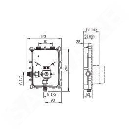Hansa Electra - Corps d'encastrement pour capteur électronique encastré 09450170