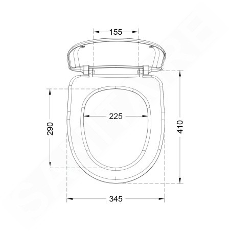 Aqualine Riga - Abattant WC, duroplast, blanc RG901