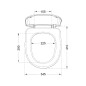 Aqualine Riga - Abattant WC, duroplast, blanc RG901