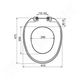 Alcadrain Toiletzittingen - Abattant WC, blanc A3553