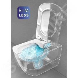 Sapho Céramique - WC suspendu Glanc, Rimless, blanc GC321