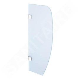 Sapho Accessoires - Paroi de séparation entre urinoirs 400x800 mm, verre dépoli 2502-05
