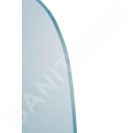 Sapho Accessoires - Paroi de séparation entre urinoirs 400x800 mm, verre dépoli 2502-05