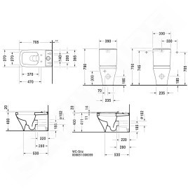 Duravit DuraStyle - WC à poser, évacuation Vario, avec HygieneGlaze, blanc alpin 2156092000
