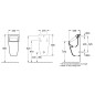 Villeroy & Boch Architectura - Urinoir à action siphonique, alimentation arrière, blanc alpin 55870001 Villeroy & Boch Architectura - Urinoir à action siphonique, alimentation arrière, blanc alpin 55870001