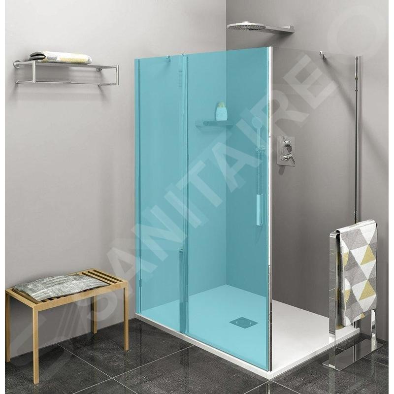 Polysan Zoom Line - Paroi de douche 800 mm, aluminium/verre clair ZL3280