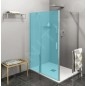 Polysan Zoom Line - Paroi de douche 800 mm, aluminium/verre clair ZL3280