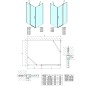 Polysan Zoom Line - Paroi de douche 800 mm, aluminium/verre clair ZL3280