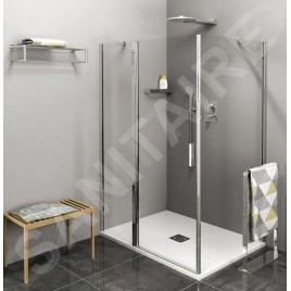 Polysan Zoom Line - Paroi de douche 800 mm, aluminium/verre clair ZL3280