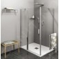 Polysan Zoom Line - Paroi de douche 800 mm, aluminium/verre clair ZL3280