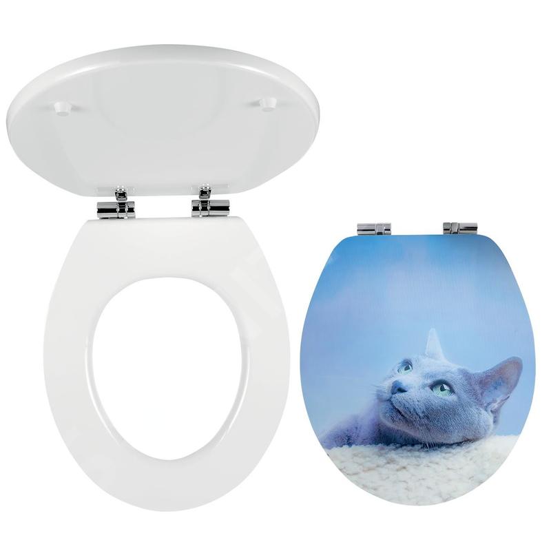 Novaservis Prestige - Abattant de toilette, MDF, Softclose, blanc/impression couleur WC/SOFT3D