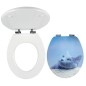 Novaservis Prestige - Abattant de toilette, MDF, Softclose, blanc/impression couleur WC/SOFT3D