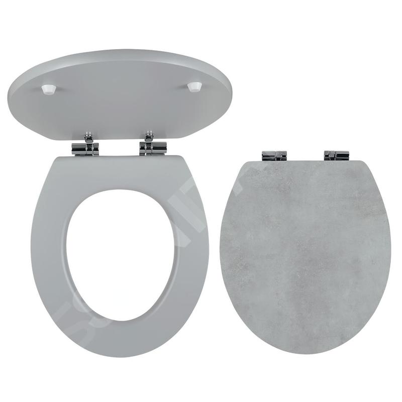 Novaservis Prestige - Siège de toilette, MDF, Softclose, gris béton WC/SOFTSTONE1