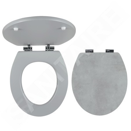 Novaservis Prestige - Siège de toilette, MDF, Softclose, gris béton WC/SOFTSTONE1