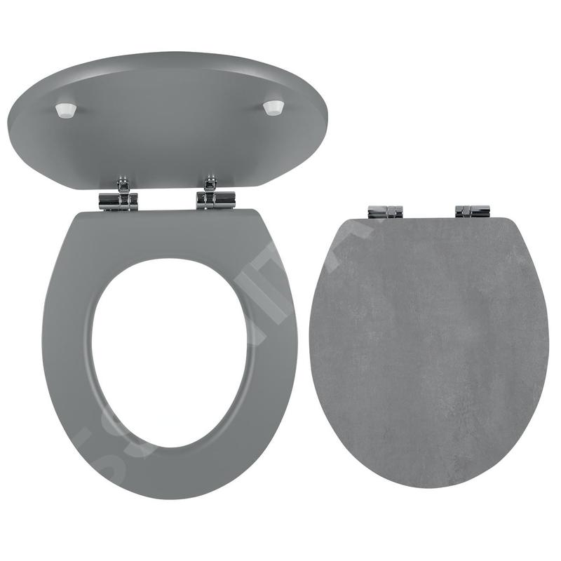 Novaservis Prestige - Siège de toilette, MDF, Softclose, gris béton WC/SOFTSTONE2