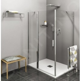 Polysan Zoom Line - Paroi de douche 900 mm, aluminium/verre clair ZL3290