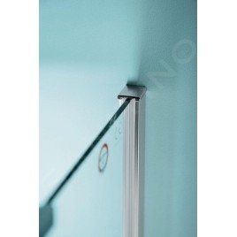 Polysan Zoom Line - Paroi de douche 900 mm, aluminium/verre clair ZL3290