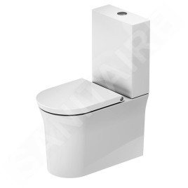 Duravit White Tulip - WC à poser avec réservoir, évacuation Vario, Rimless, avec WonderGliss, blanc 21970900001