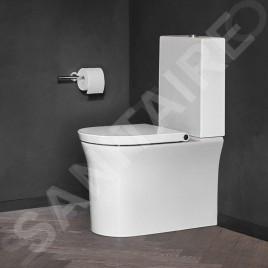 Duravit White Tulip - WC à poser avec réservoir, évacuation Vario, Rimless, avec WonderGliss, blanc 21970900001