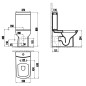 Sapho Lara - WC combi, évacuation arrière/bas, noir mat LR360 Sapho Lara - WC combi, évacuation arrière/bas, noir mat LR360