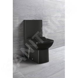 Sapho Lara - WC combi, évacuation arrière/bas, noir mat LR360
