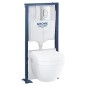 Grohe Solido - Set de bâti-support, cuvette Euro Ceramic et abattant softclose, plaque de déclenchement Arena Cosmopolitan,