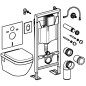 Grohe Solido - Set de bâti-support, cuvette Euro Ceramic et abattant softclose, plaque de déclenchement Arena Cosmopolitan,