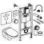 Grohe Solido - Bâti-support, cuvette et abattant Bau Ceramic, softclose, plaque de déclenchement Skate Air, chrome/blanc Grohe Solido - Bâti-support, cuvette et abattant Bau Ceramic, softclose, plaque de déclenchement Skate Air, chrome/blanc