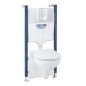 Grohe Solido - Bâti-support, cuvette et abattant Bau Ceramic, softclose, plaque de déclenchement Skate Air, chrome/blanc Grohe Solido - Bâti-support, cuvette et abattant Bau Ceramic, softclose, plaque de déclenchement Skate Air, chrome/blanc