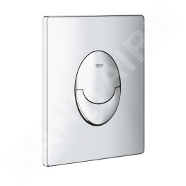 Grohe Solido - Bâti-support, cuvette et abattant Bau Ceramic, softclose, plaque de déclenchement Skate Air, chrome/blanc