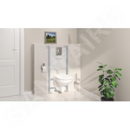 Grohe Solido - Bâti-support, cuvette et abattant Bau Ceramic, softclose, plaque de déclenchement Skate Air, chrome/blanc