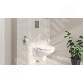 Grohe Solido - Bâti-support, cuvette et abattant Bau Ceramic, softclose, plaque de déclenchement Skate Air, chrome/blanc