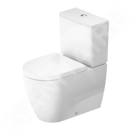 Duravit ME by Starck - Cuvette à poser, évacuation vario, Rimless, WonderGliss, blanc 20050900001