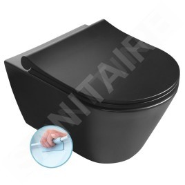 Sapho Avva - WC suspendu, Rimless, noir mat 100314-110