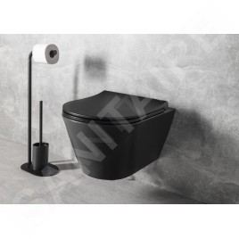 Sapho Avva - WC suspendu, Rimless, noir mat 100314-110