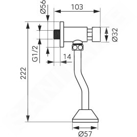 Novaservis Accessoires - Rinçage d'urinoir à fermeture automatique, chrome Z502