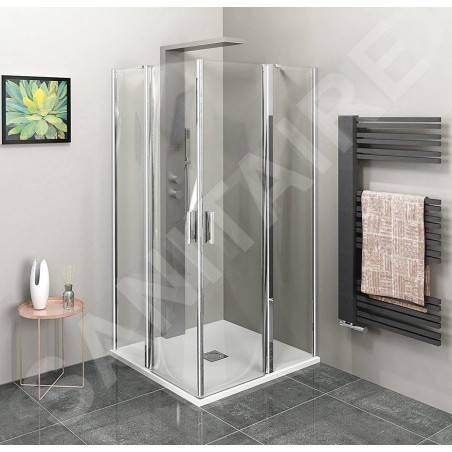 Polysan Zoom Line - Cabine de douche 900 x 900 mm, aluminium/verre clair ZL5415