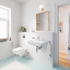 Grohe Start Edge - Cuvette de toilette suspendue avec abattant SoftClose, Rimless, blanc alpin 39815000