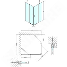 Polysan Zoom Line - Cabine de douche 900 x 900 mm, aluminium/verre clair ZL5415